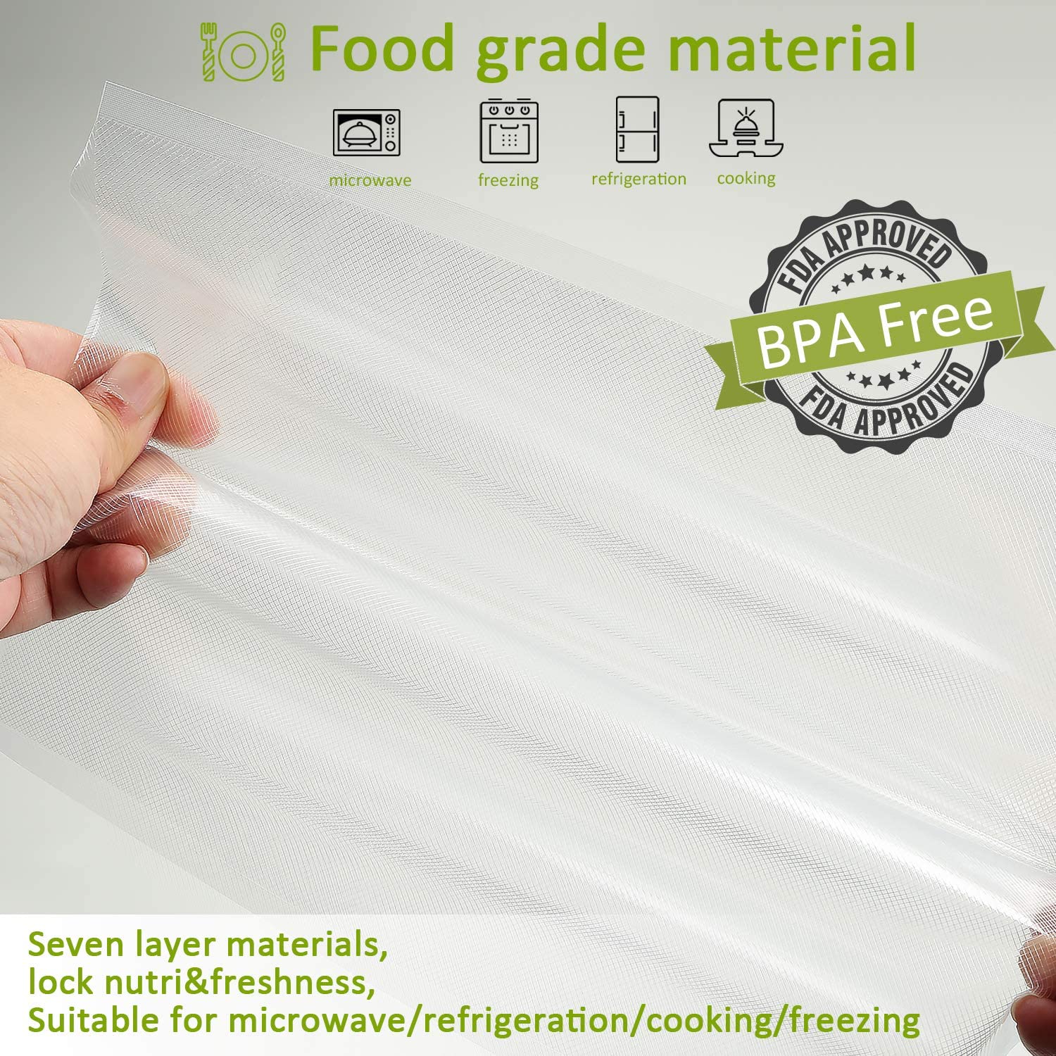  POTANE 6 Pack 11x20'(3Rolls) and 8x20' (3Rolls)Thickened Vacuum  Sealer Bags , Smell-Proof, Puncture Prevention, Heavy duty for POTANE, Food  Saver, Great for Vacuum storage,Meal Prep or Sous Vide : Home 